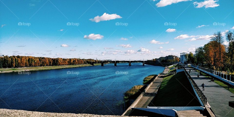 River Volga in the Summer