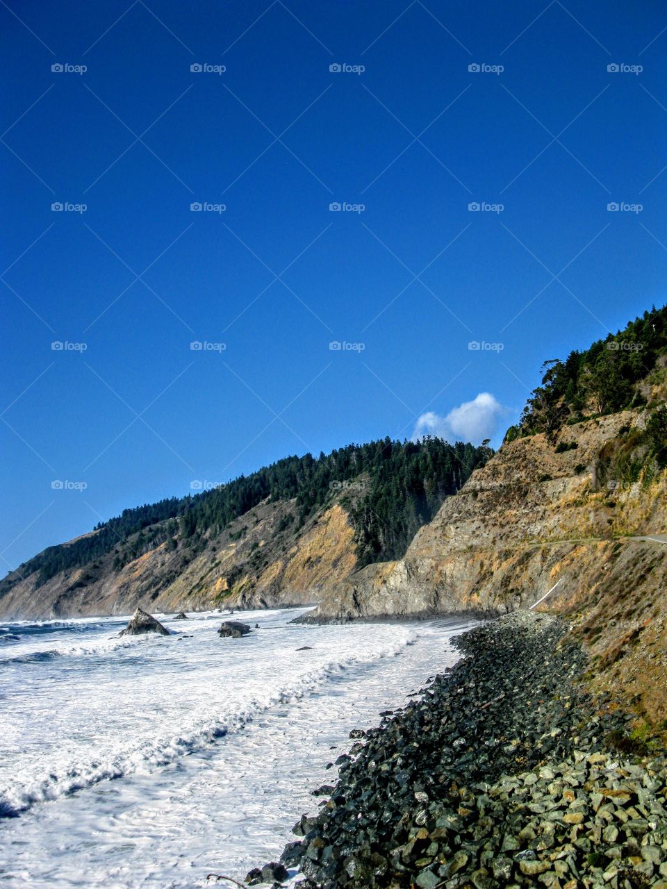 Blue Rushing Waves on Lost Coast "Come Find Me"