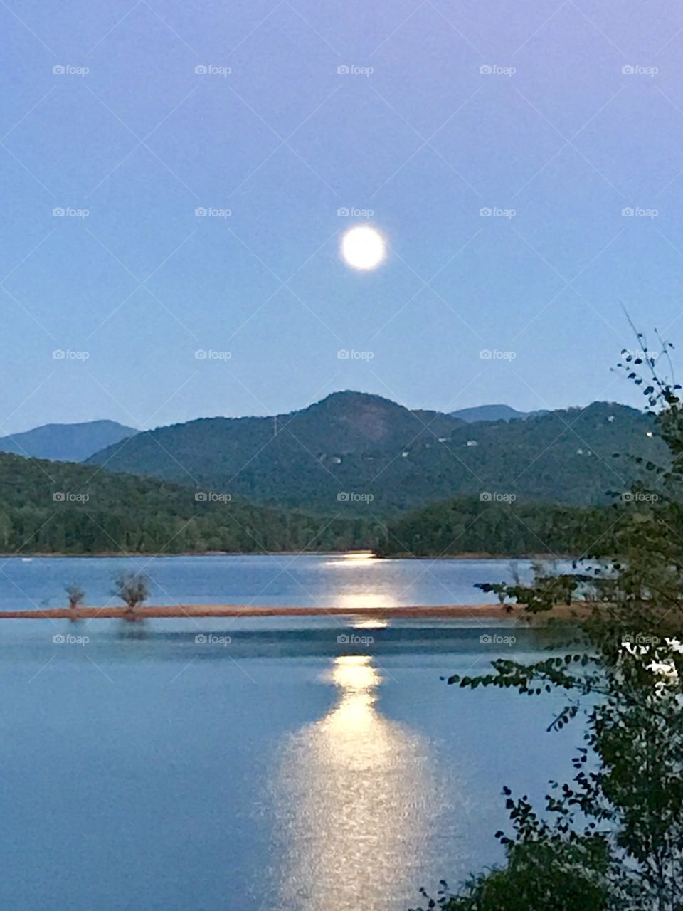 Full Moon over the Lake