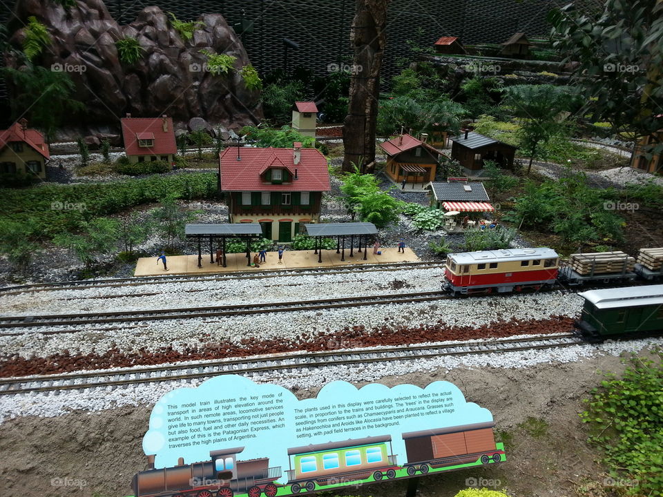 This model train illustrates the key mode of transport in areas of high elevation around the world. 

Locomotive services give life to many towns, transporting people and food, fuel and other daily necessities.  Patagonia Express traverses the high plains of Argentina