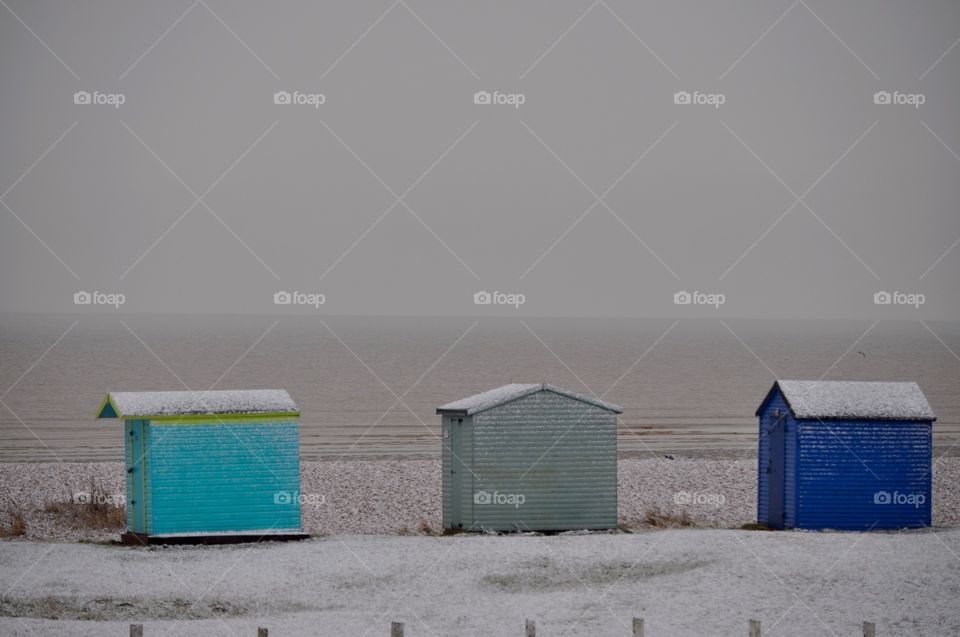 Snow at the seaside