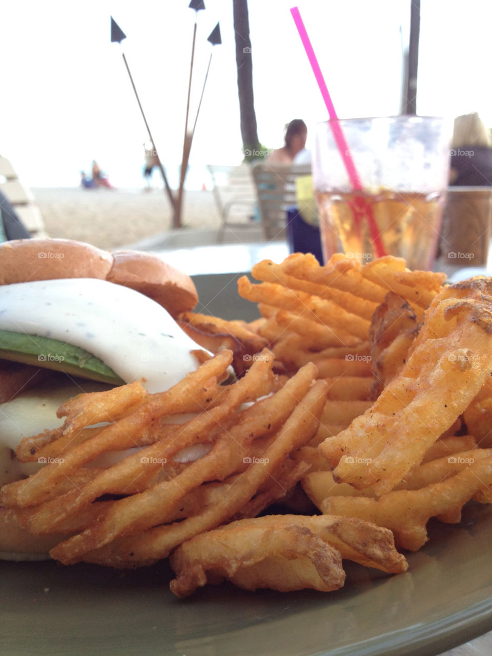 beach ocean food sandwich by patrickhardy