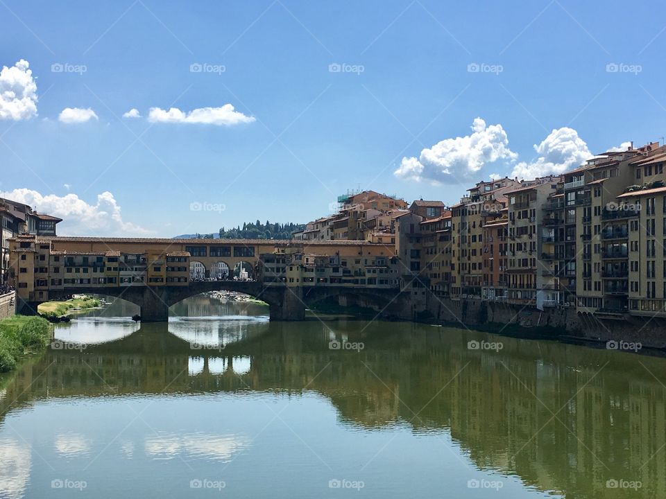 View of Ponte Vecchio in Summer, Florence