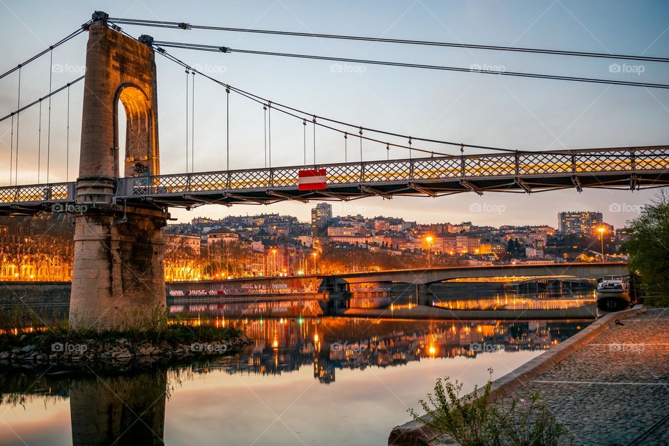 Lyon in the evening