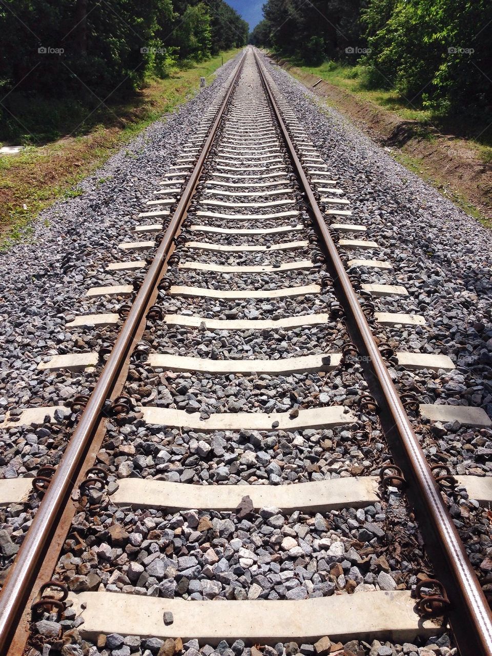 Empty railroad track