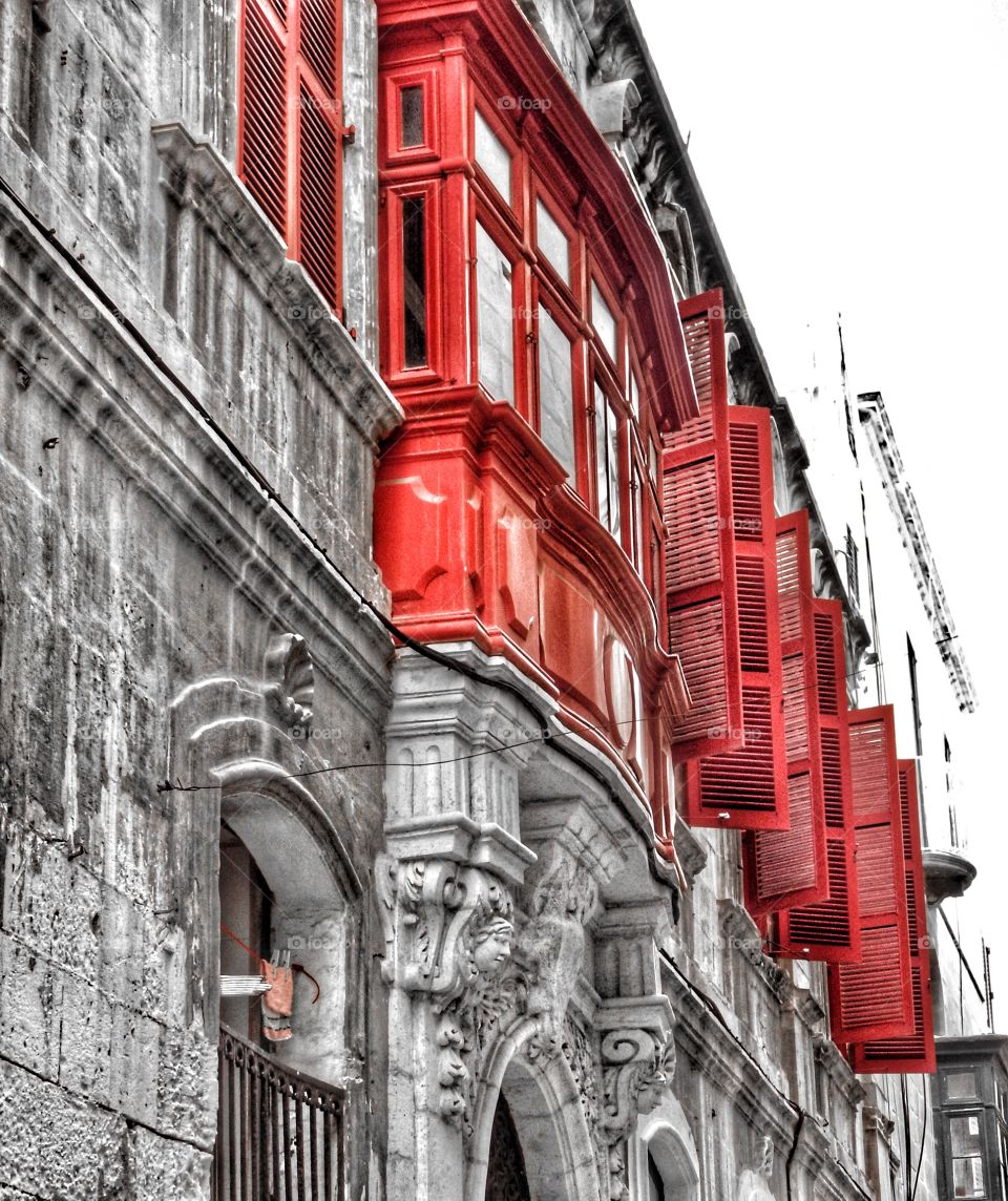 Red shutters Valetta