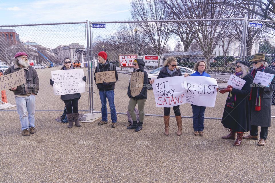 Donald Trump Protesters at the White House 