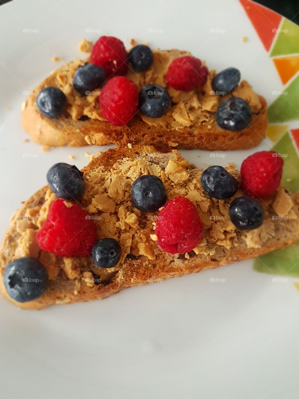 Peanut butter and berry toast