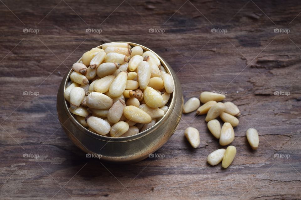 Pine nuts in a jar 