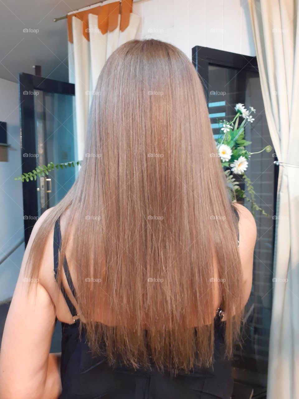 cabello largo de mujer