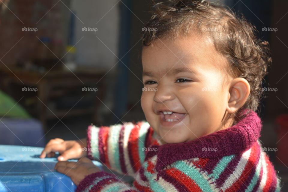Close-up of Indian baby