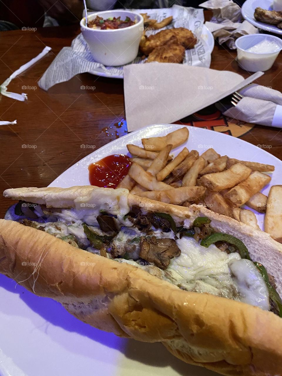 Philly cheese steak sandwich 