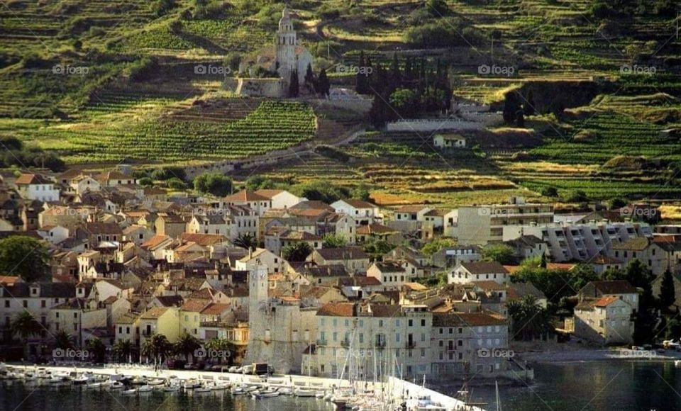 Komiža is a small town in which I live now
located on the island of Vis