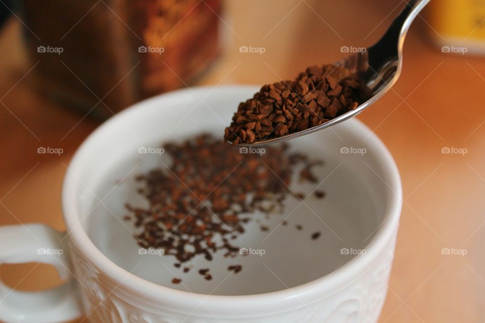 a spoon of coffee