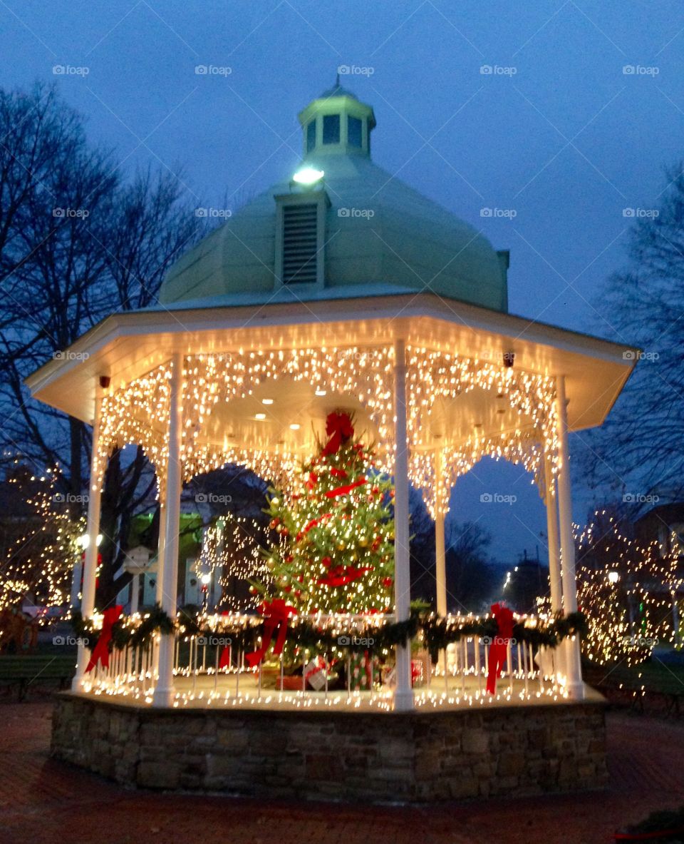 Ligonier Gazebo at Christmas