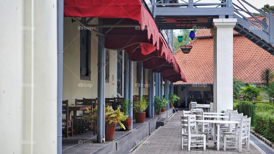 Coffee shop inside the Fort Vredeburg Yogyakarta