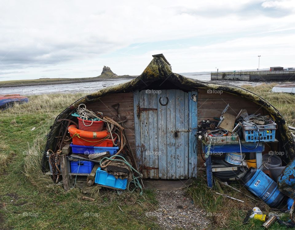 Upturned boat shed .. recycling 