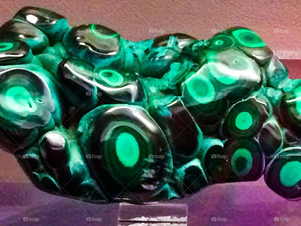 Green agate highly polished gem stone