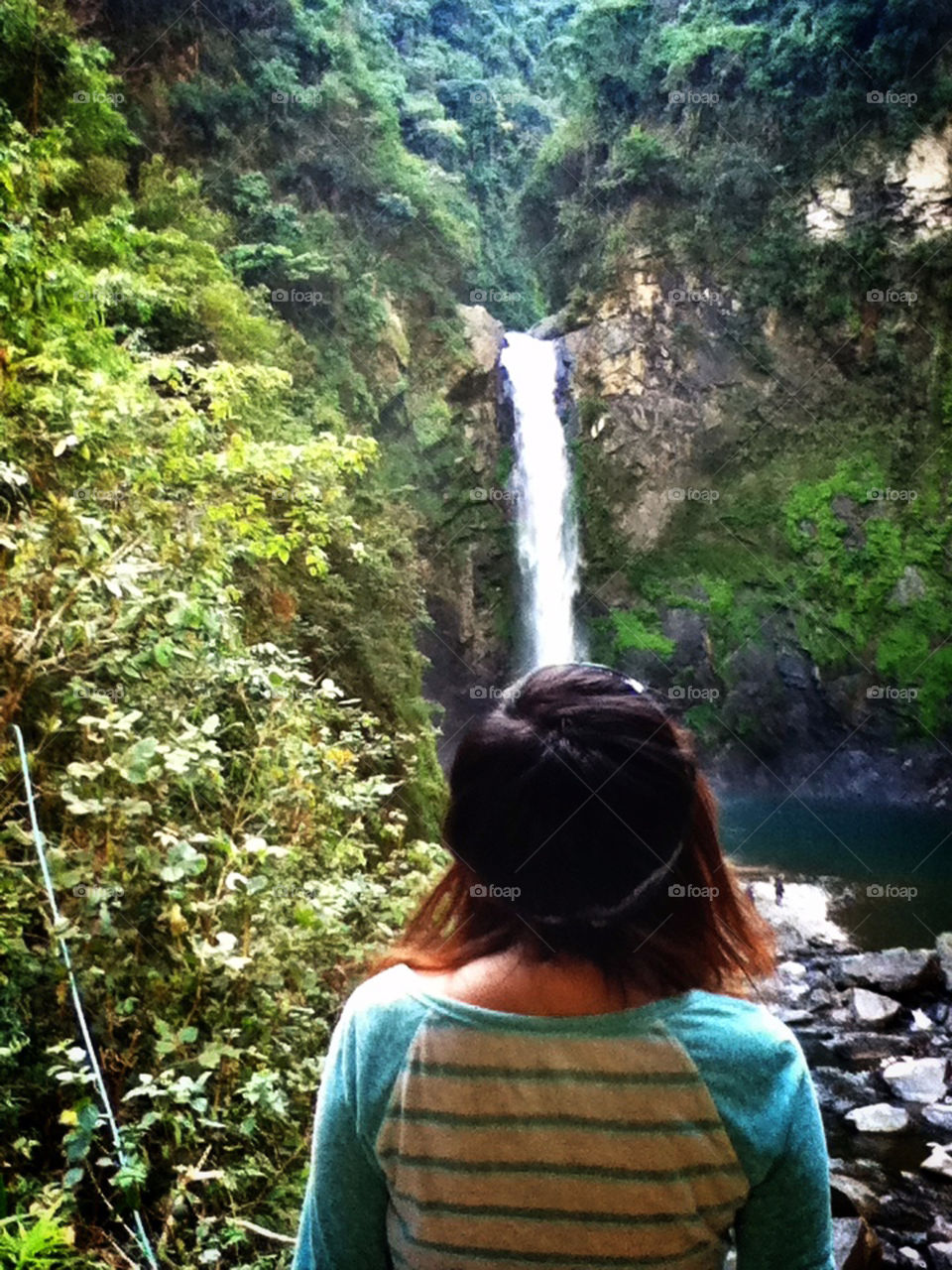 Hiking with the waterfalls view