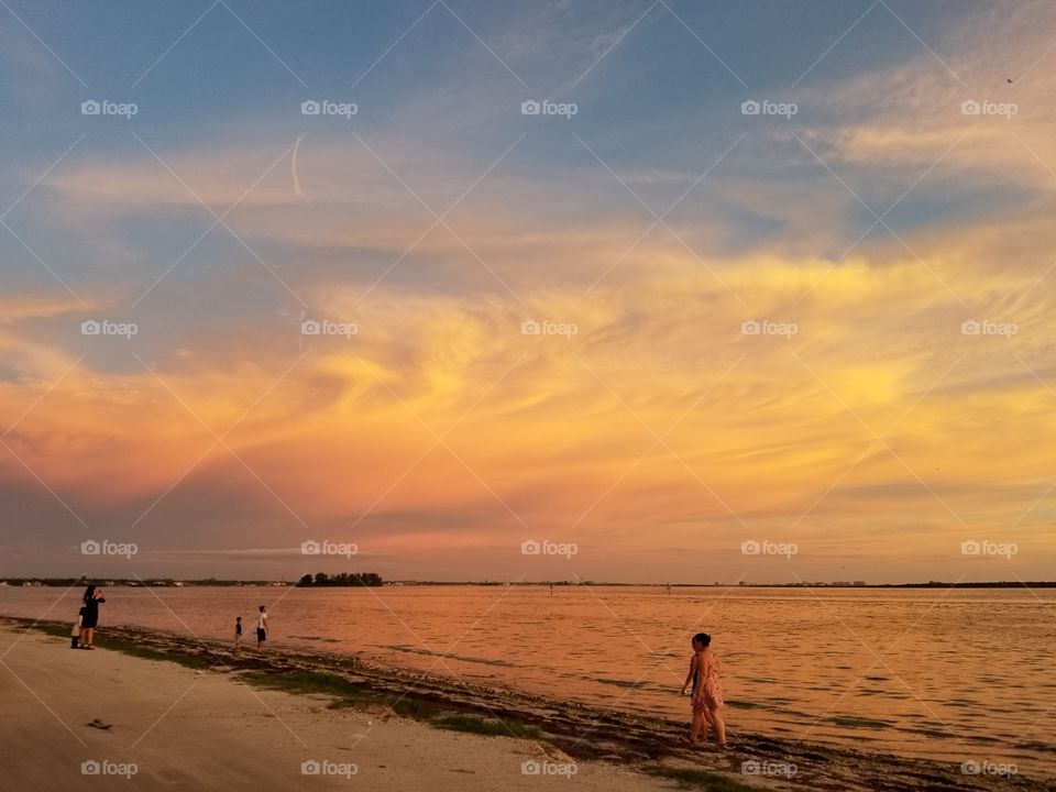 Sunset at Dunedin causeway