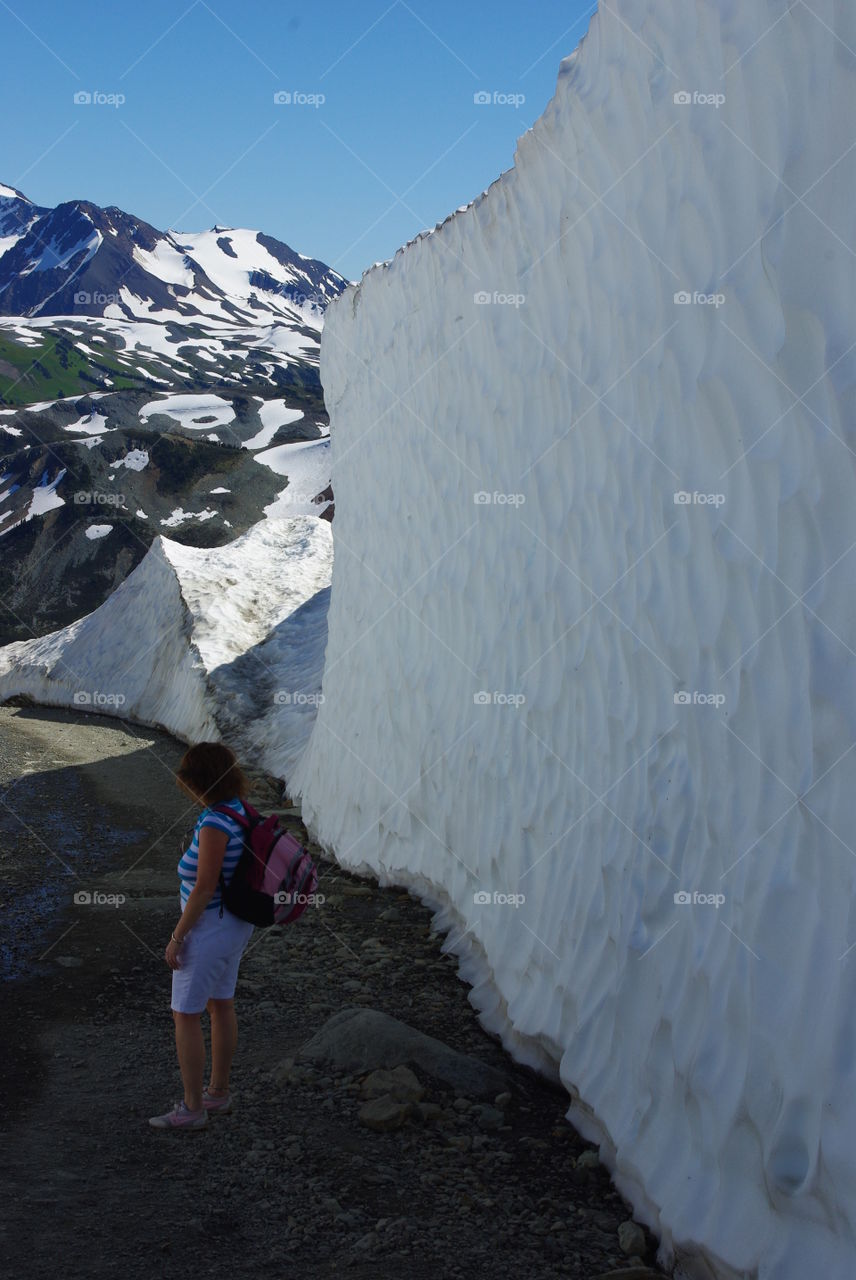 Snow on the mountains 