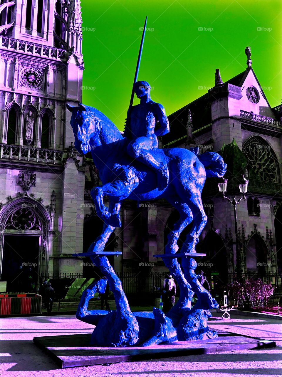 Horseman sculpture place du Louvre Paris