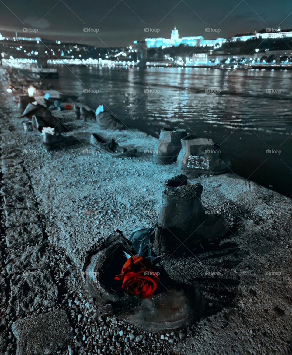 shoes on the banks of the Danube, Budapest, Hungary