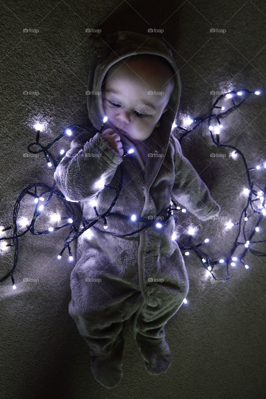 Baby Christmas lights