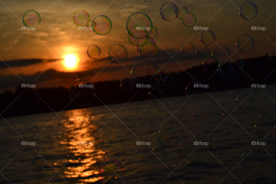 Bubbles at Sunset 