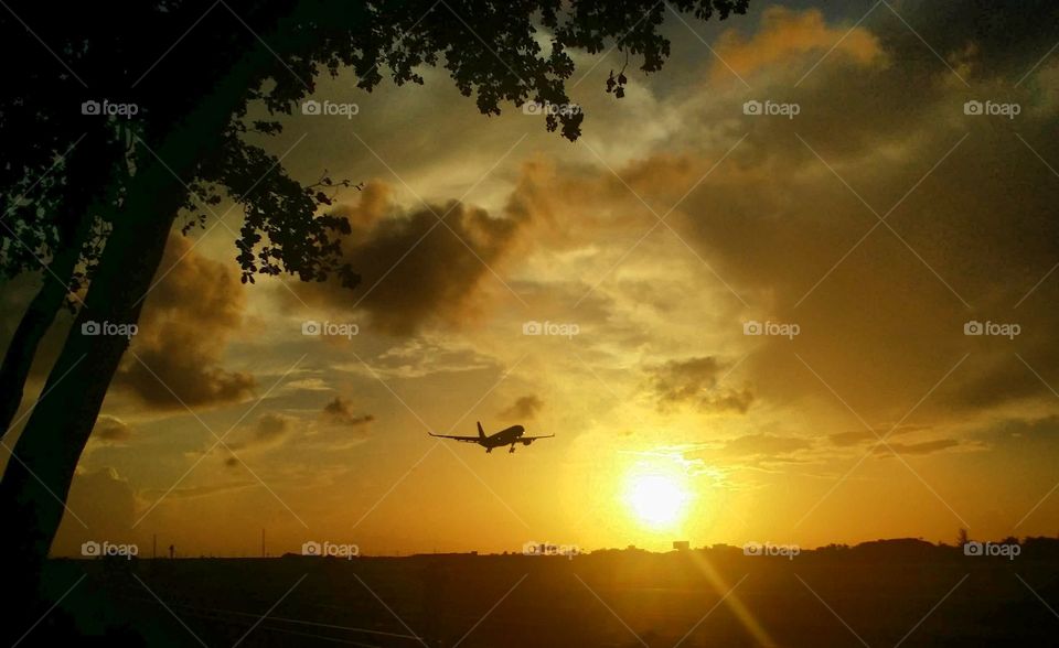 Sunset- Miami International Airport / Olympus E620