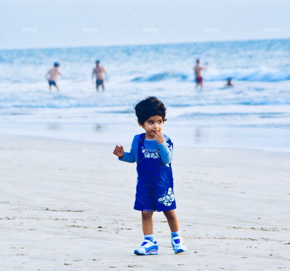 A child spotted at Goa beach . Childhood pics!!