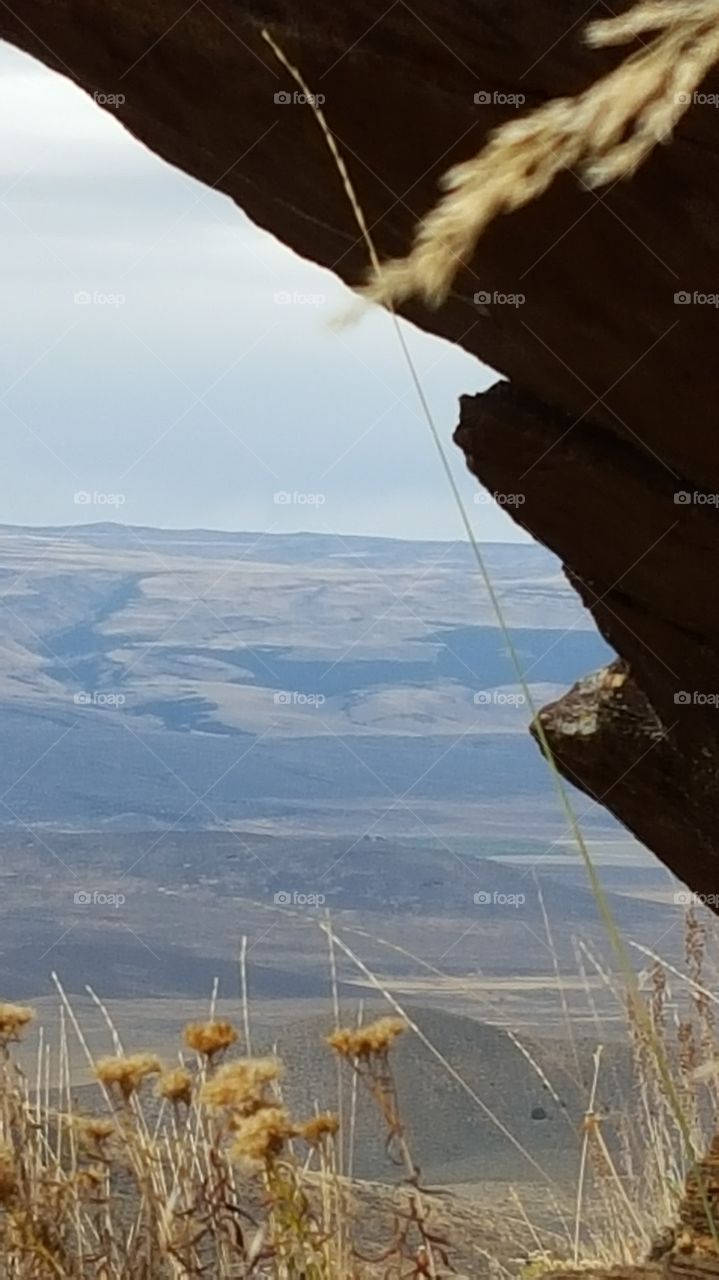 the valley below. a unique view of the Oakley valley in southern Idaho