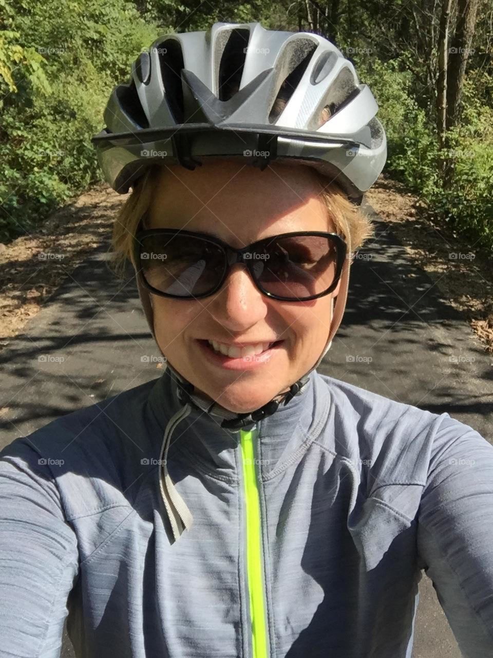Biker selfie. Selfie while biking in Lanesboro, mn