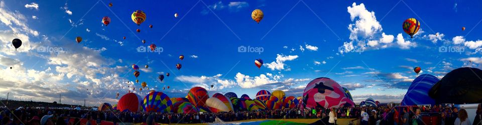 Balloon Fiesta 2015 ABQ. Up in the air, shot of some great colorful balloons!
