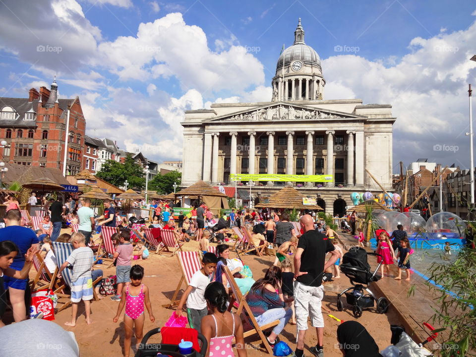 beach. beach in the city center of Nottingham