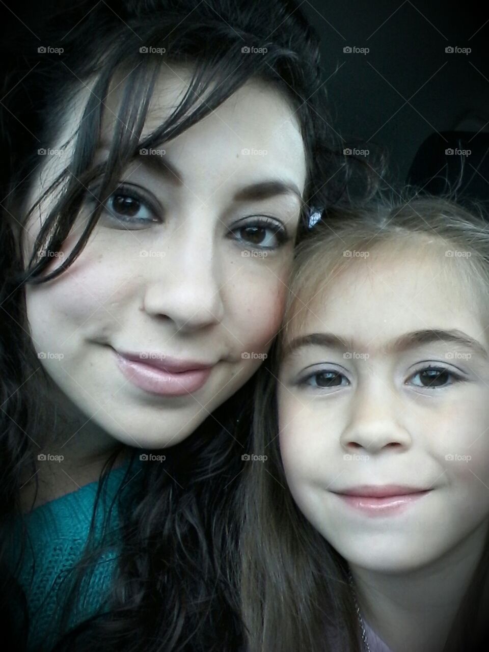 Mommy & Dani. showing off our make up