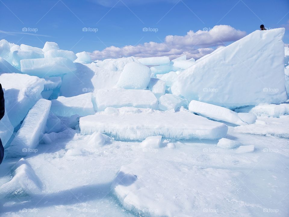 Blue Ice in Au Gres, MI