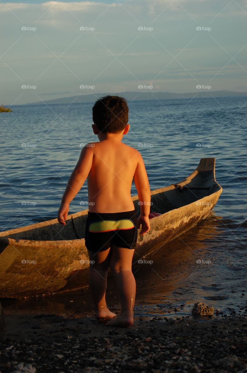 Kid on a beach