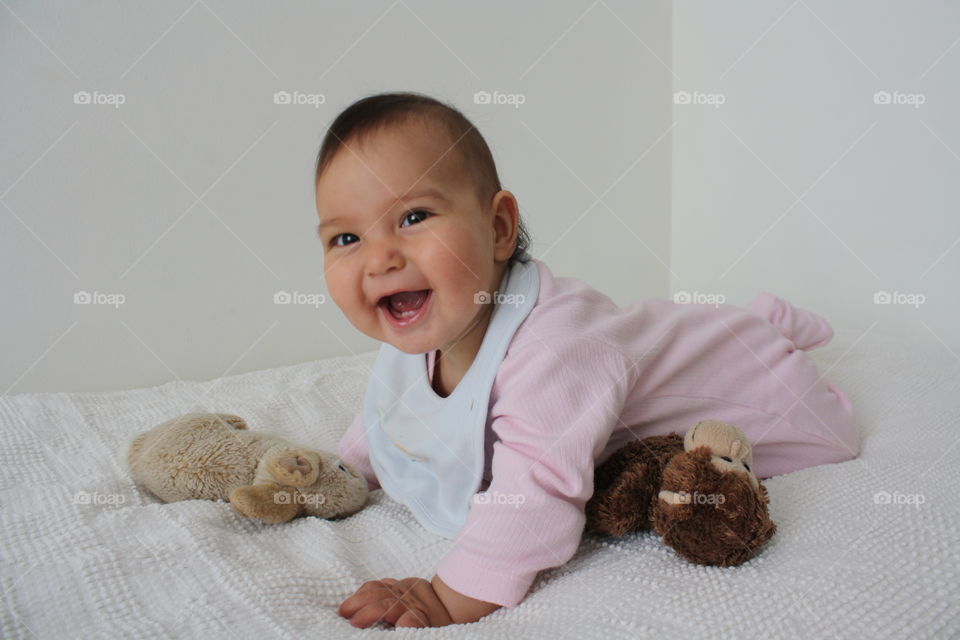 Portrait of a smiling baby