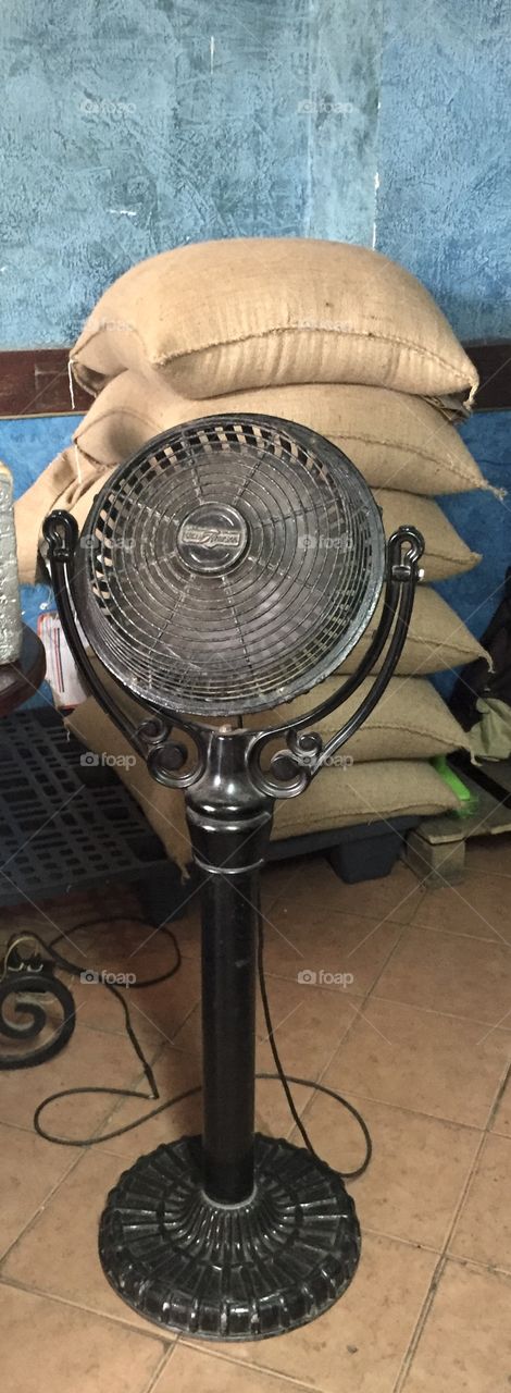 Old antique fan at the coffee shop