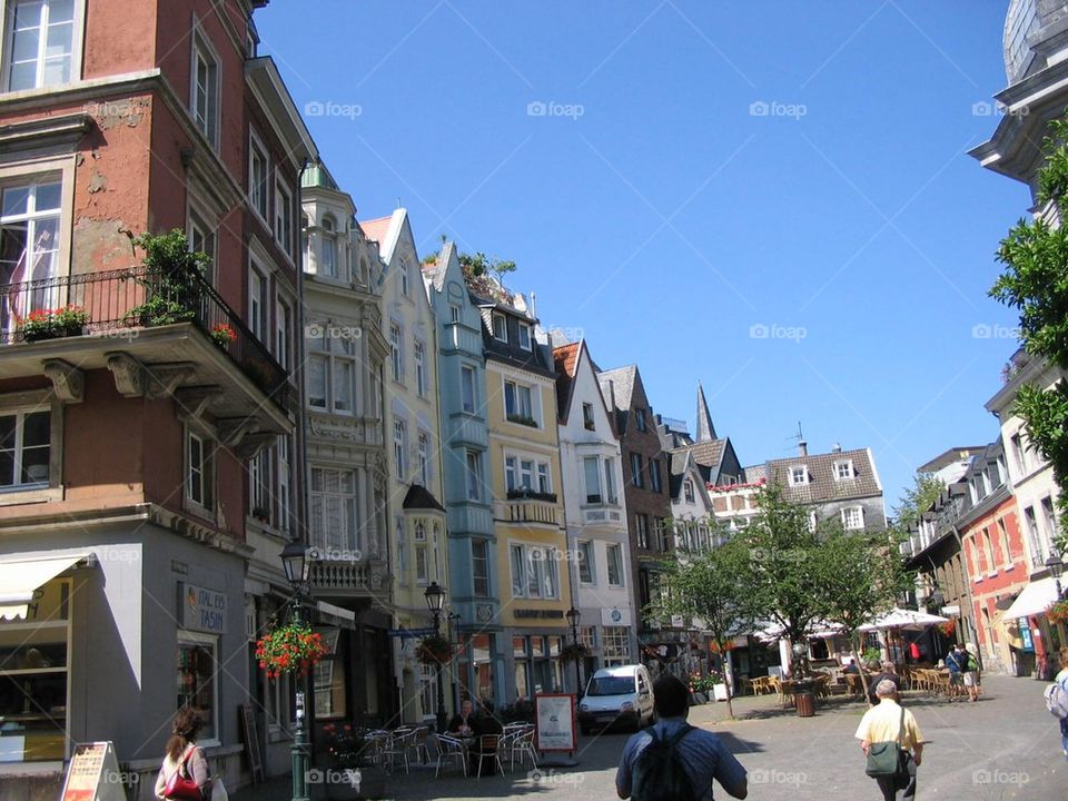 German street in summer