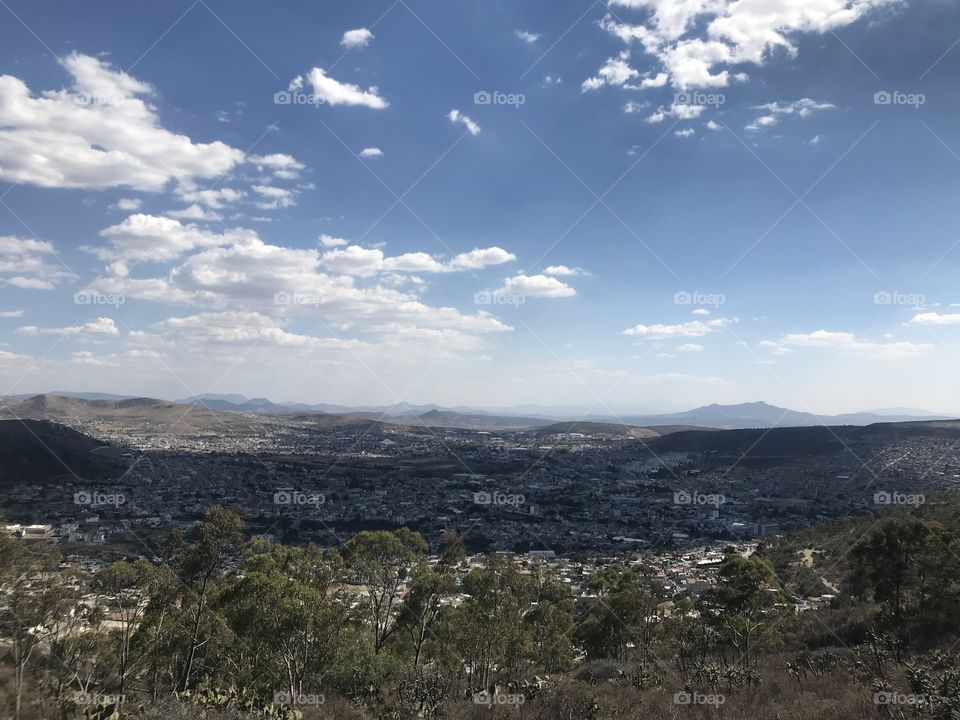 View to Pachuca, Hidalgo. Mexico. 