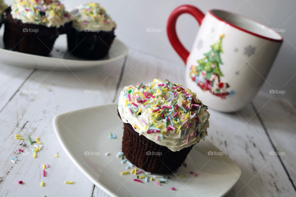 Chocolate Cupcake with Sprinkles