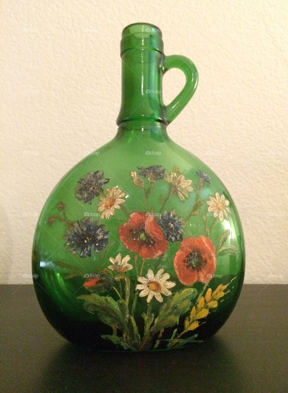 Hand painted bottle