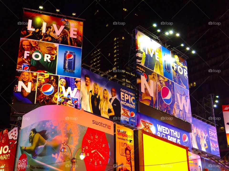 NEW YORK CITY TIMES SQUARE THE BILLBOARDS