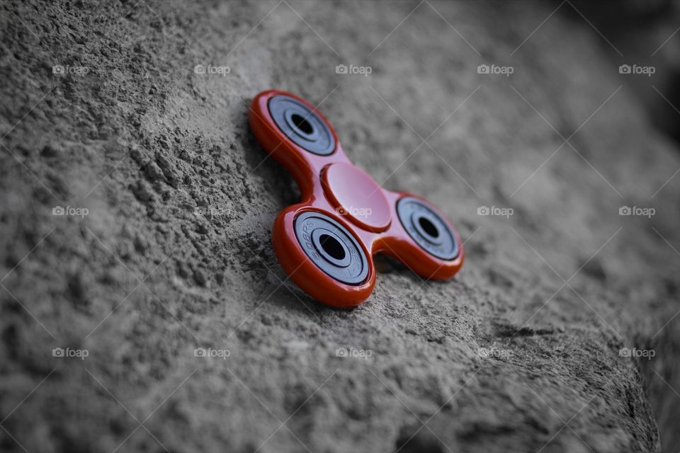 Fidget Spinner on a Rock 