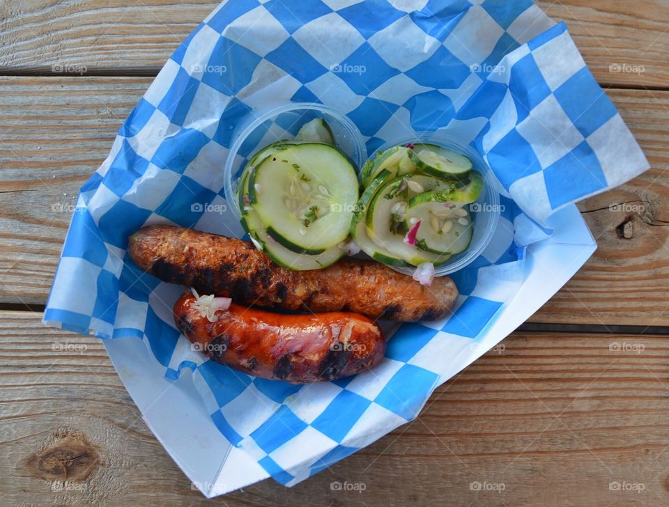 Close-up of german street food