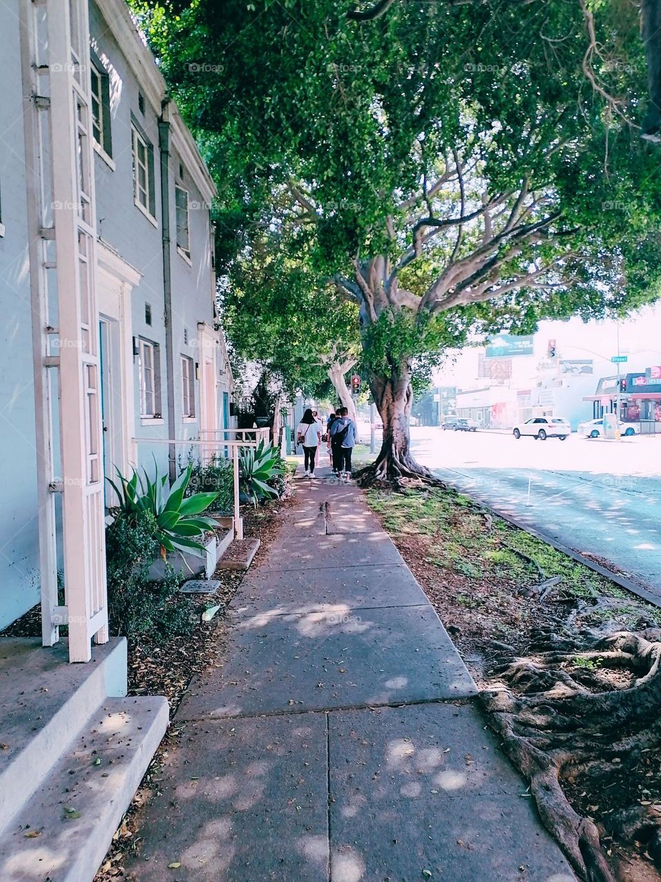 A view at a street in Los Angeles