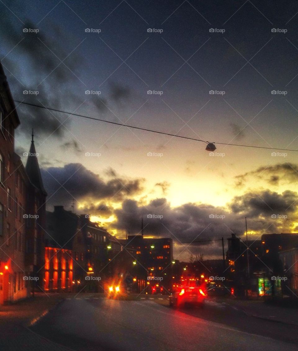 Walking home from work