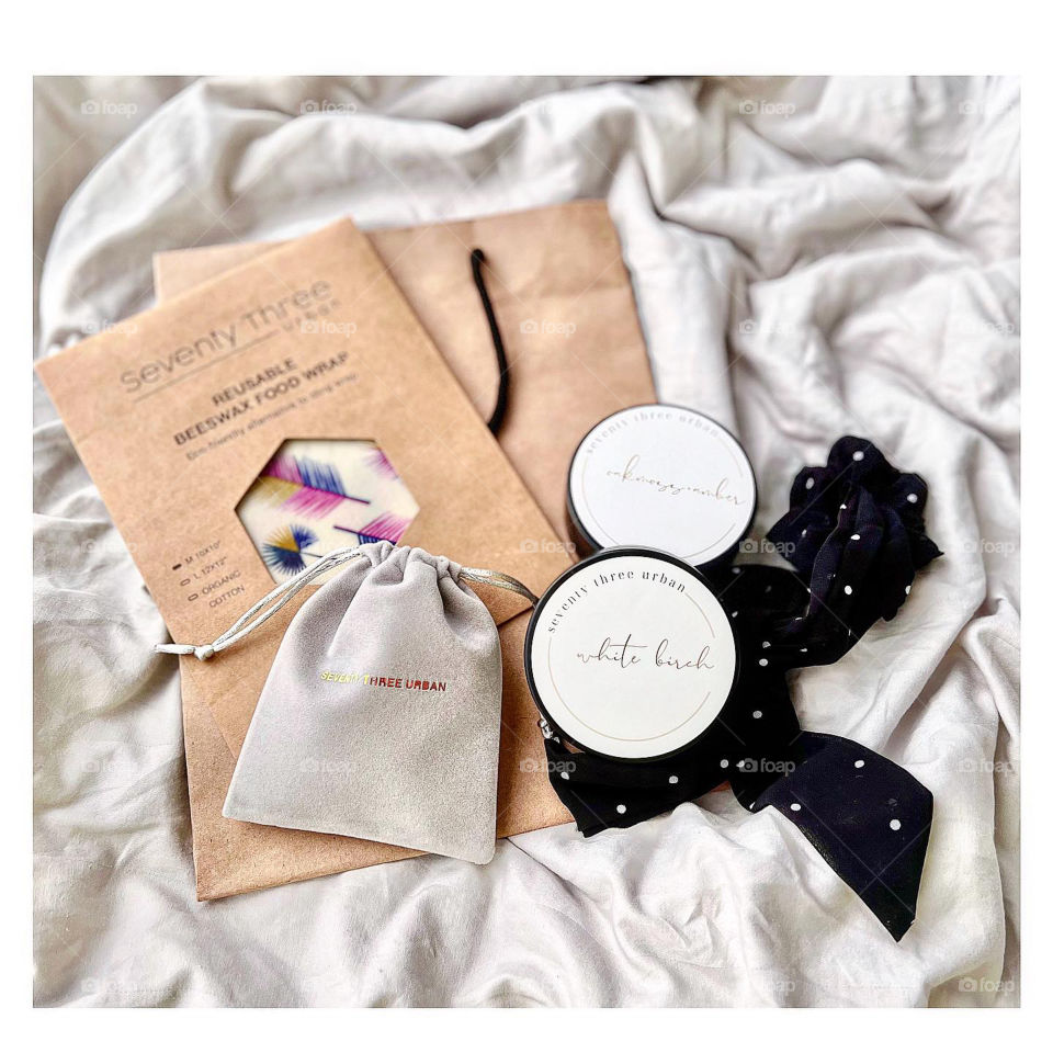 Homemade soy candle with scents